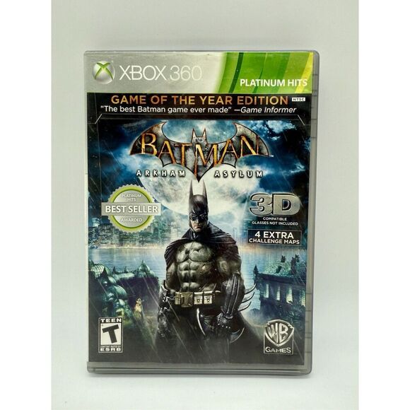 Batman: Arkham Asylum Game of the Year Ed. Xbox 360 Game, Case & Manual‎ Tested - Picture 1 of 3